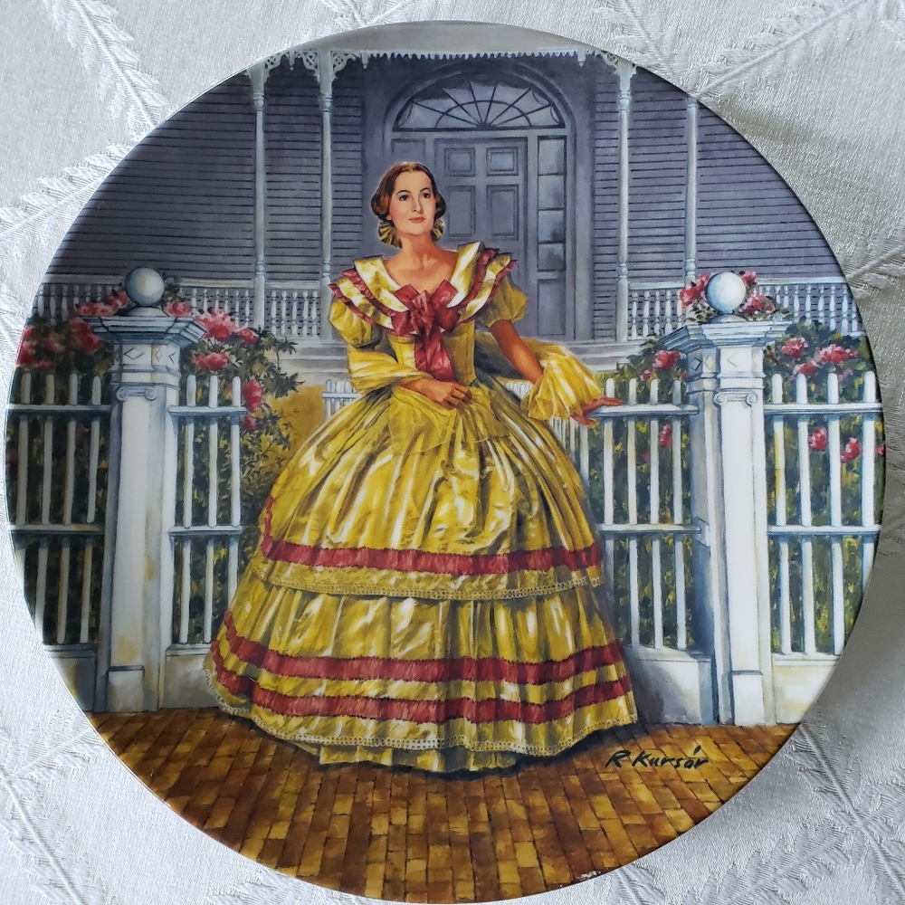 Gone With the Wind collector plate of "Melanie" by artist Raymond Knowles.
